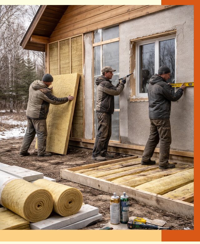 Утепление дачного дома в Пензе от 4876 руб/м2 — недорого | ТепломастерПнз